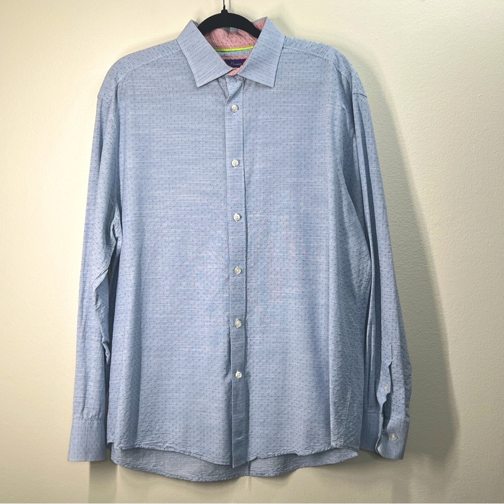 ALAN FLUSSER Men’s Size L 100% Cotton Long Sleeve Button Up Collar Shirt